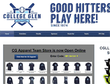 Tablet Screenshot of collegeglenlittleleague.com